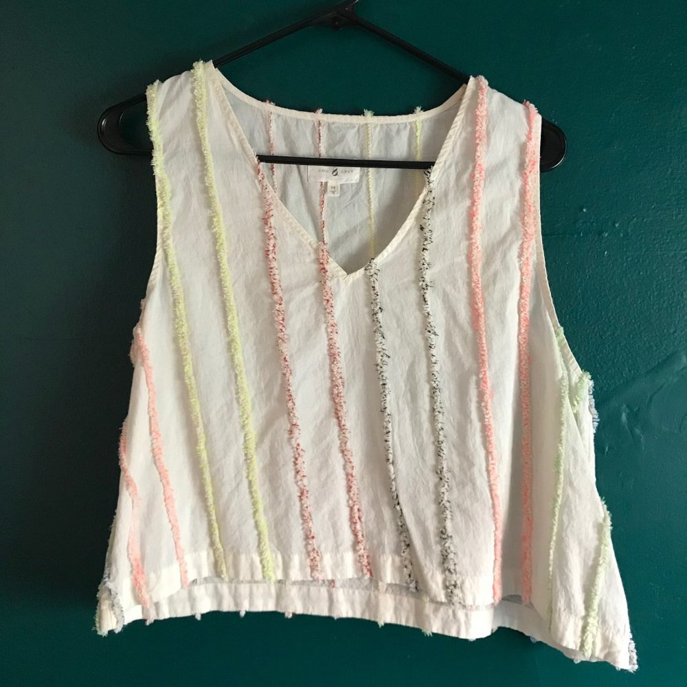 Lou & Grey cropped linen tank